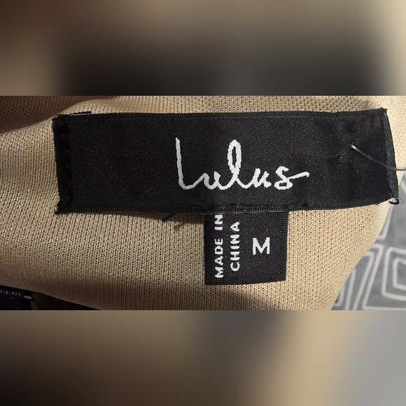 Lulu's Purely Passionate Beige And Black Sequin Bodysuit Size Medium - Picture 5 of 7